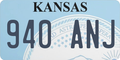 KS license plate 940ANJ