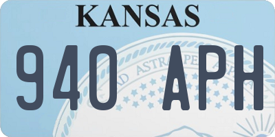 KS license plate 940APH