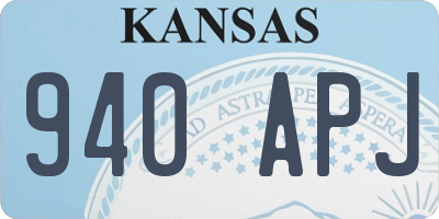 KS license plate 940APJ