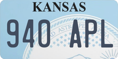 KS license plate 940APL