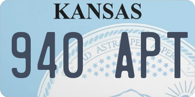KS license plate 940APT