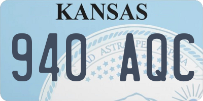KS license plate 940AQC