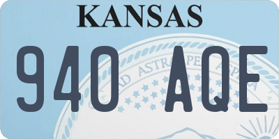KS license plate 940AQE