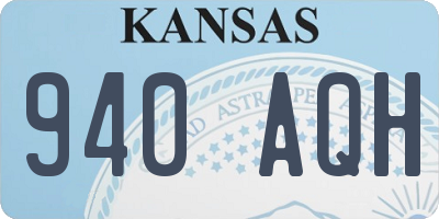 KS license plate 940AQH