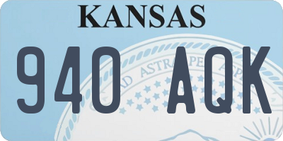KS license plate 940AQK