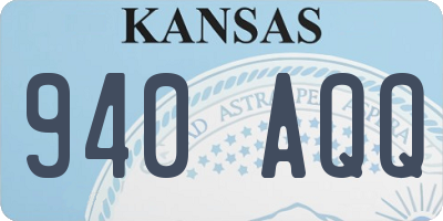 KS license plate 940AQQ