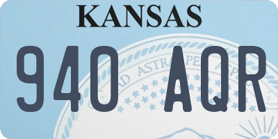 KS license plate 940AQR