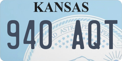KS license plate 940AQT