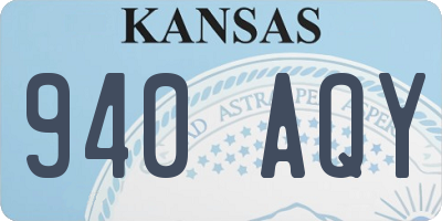 KS license plate 940AQY