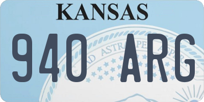 KS license plate 940ARG
