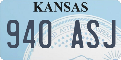 KS license plate 940ASJ