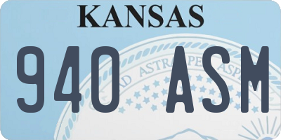 KS license plate 940ASM