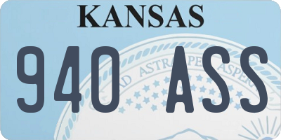 KS license plate 940ASS