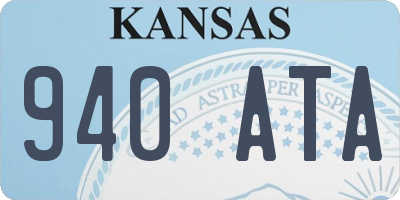 KS license plate 940ATA