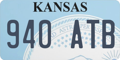 KS license plate 940ATB