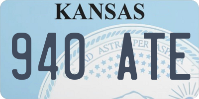 KS license plate 940ATE