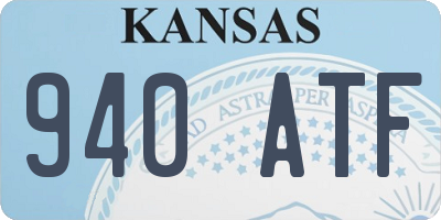 KS license plate 940ATF