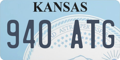 KS license plate 940ATG