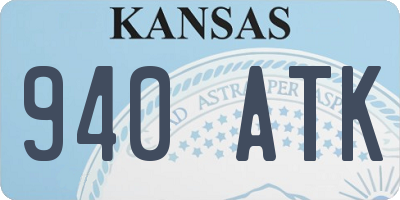 KS license plate 940ATK