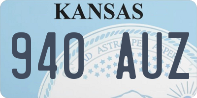 KS license plate 940AUZ