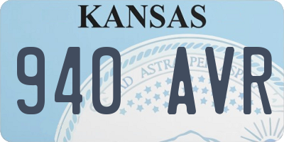 KS license plate 940AVR