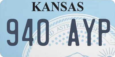KS license plate 940AYP