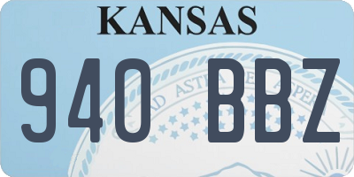 KS license plate 940BBZ