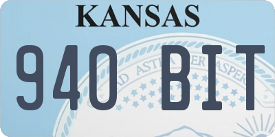 KS license plate 940BIT