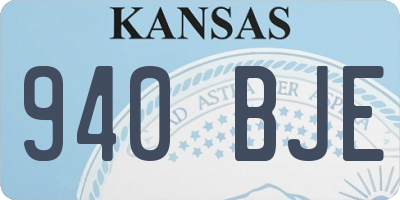 KS license plate 940BJE