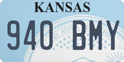 KS license plate 940BMY