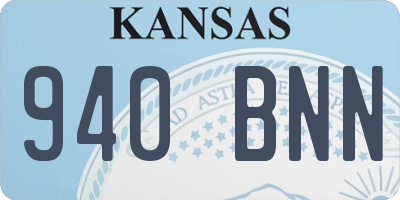 KS license plate 940BNN