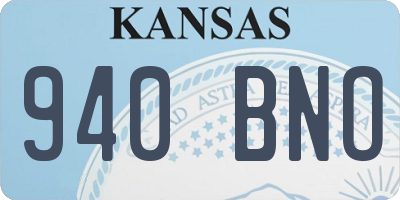 KS license plate 940BNO