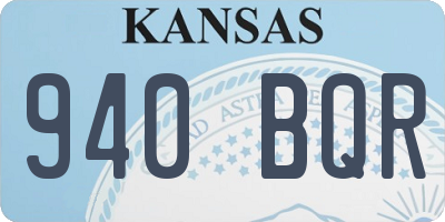 KS license plate 940BQR