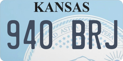 KS license plate 940BRJ