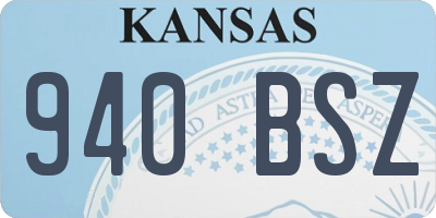 KS license plate 940BSZ