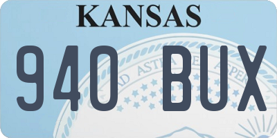 KS license plate 940BUX