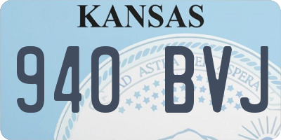 KS license plate 940BVJ
