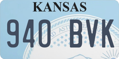KS license plate 940BVK