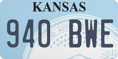 KS license plate 940BWE