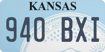 KS license plate 940BXI