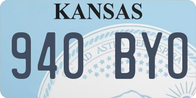 KS license plate 940BYO