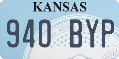 KS license plate 940BYP