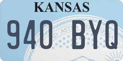 KS license plate 940BYQ