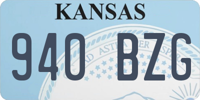 KS license plate 940BZG