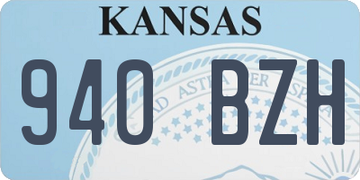 KS license plate 940BZH