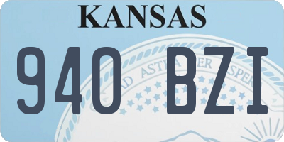 KS license plate 940BZI