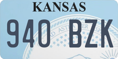 KS license plate 940BZK