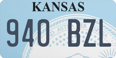 KS license plate 940BZL