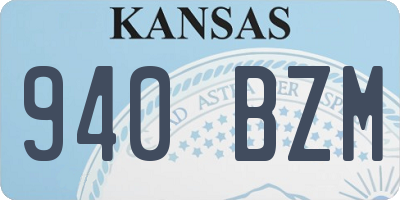 KS license plate 940BZM