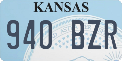 KS license plate 940BZR
